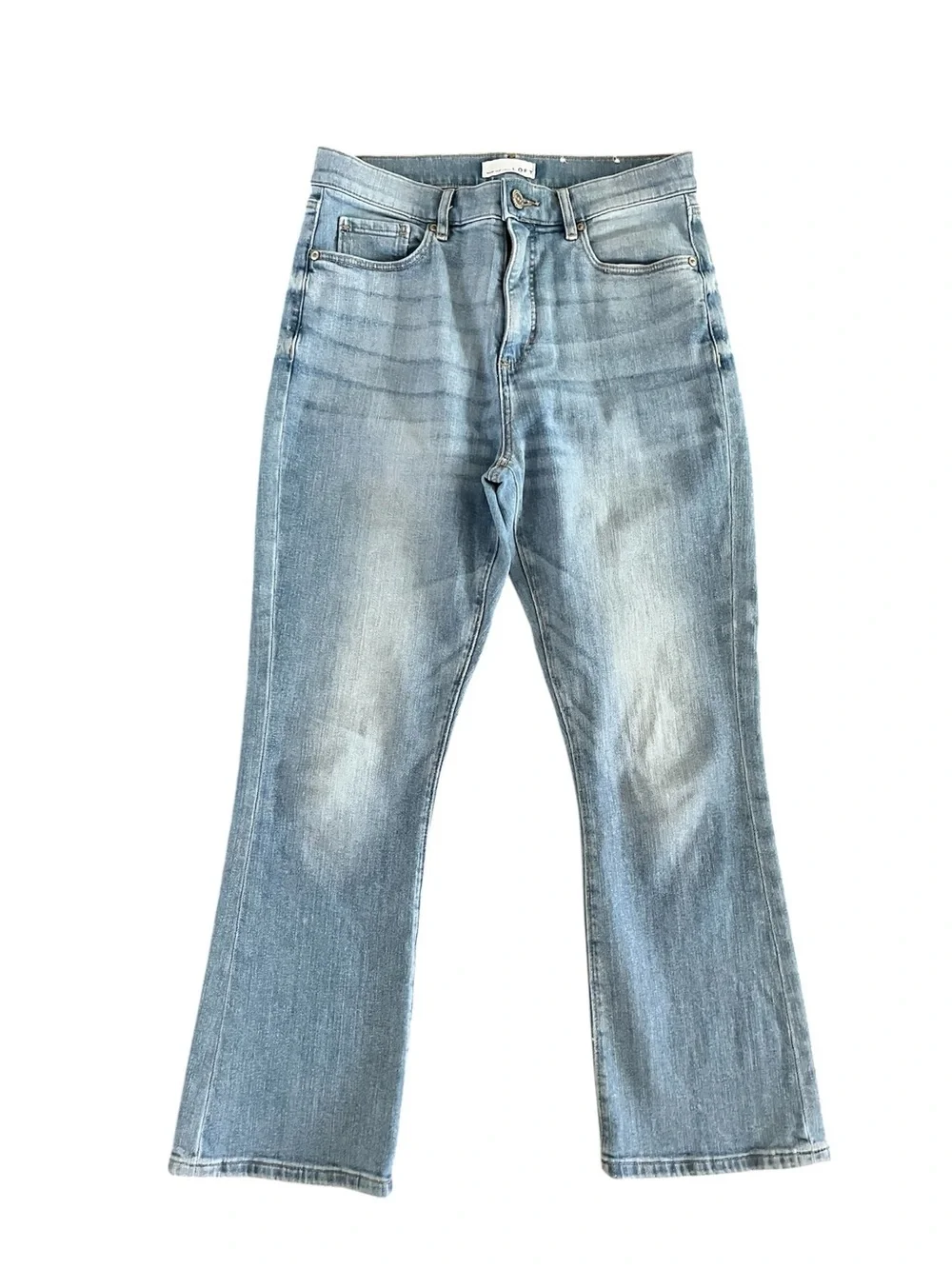 LOFT Bundle of 2 High Rise Kick Crop Denim Jeans Sz 28 - Picture 2 of 14
